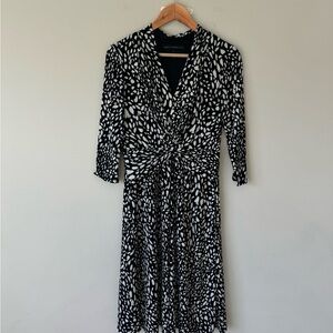 Black and White Patterned Dress